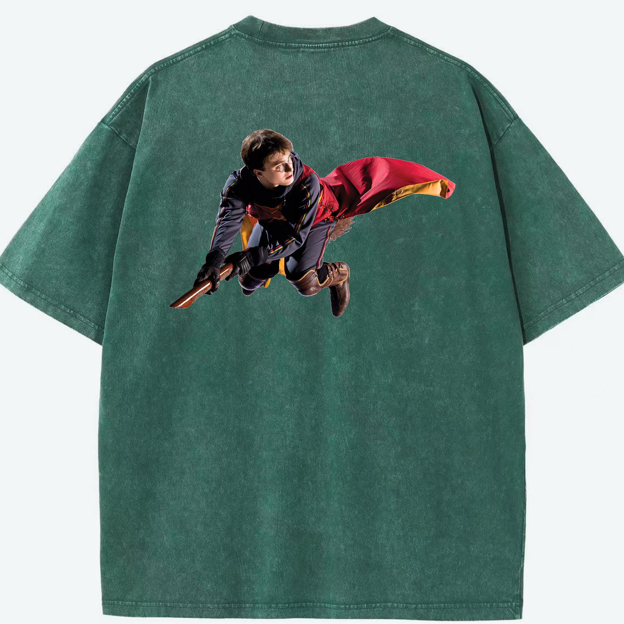 （画像用） Harry Potter ハリー・ポッターシリーズ 綿100% ヴィンテージ風 半袖Tシャツ（背面プリント）